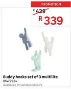 Buddy Hooks Set Of 3 Multilite 81472934
