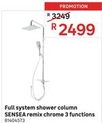 Sensea Full System Shower Column Remix Chrome 3 Functions 81404573