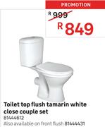 Tamarin Toilet Top Flush White Close Couple Set 81444612