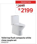 Toilet Top Flush Compacta White Close Couple Set 81402737