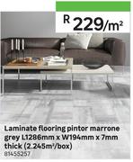 Laminate Flooring Pintor Marrone Grey L1286mm x W194mm x 7mm Thick (2.245 Sqm/Box) 81455257-Per Sqm