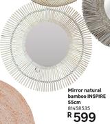 Inspire Mirror Natural Bamboo 55cm 81458535