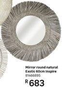 Inspire Mirror Round Natural Exotic 60cm 81466895