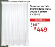 Inspire Taped Net Curtain Telio White 300cm x 280cm 81458579