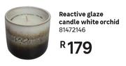 Reactive Glaze Candle White Orchid 81472146