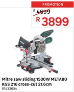 Metabo Mitre Saw Sliding 1500W KGS 216 Cross Cut 21.6cm 81432654
