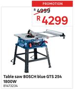 Bosch Table Saw Blue GTS 254 1800W 81473234