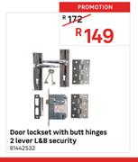 Door Lockset With Butt Hinges 2 Lever L&B Security 81442532