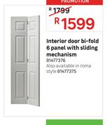 Interior Door Bi-Fold 6 Panel With Sliding Mechanism 81477376 