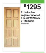 8 Panel Exterior Door Engineered Wood-W813mm x H2032mm
