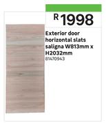 Salinga Horizontal Slats Exterior Door-W813mm x H2032mm