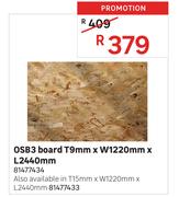 OSB3 Board 81477434-T9mm x W1220mm x L2440mm