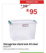 21L Clear Storage Box (Clip & Lock) 81457711