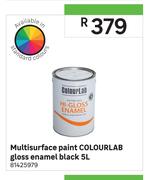 Colourlab Multisurface Paint Gloss Black Enamel 81425979-5L