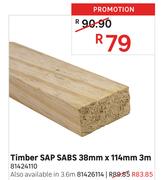 Timber SAP SABS 3m 81424110-38mm x 114mm