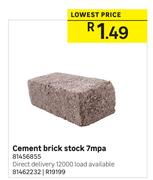 Cement Brick Stock 7mpa 81456855