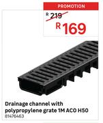 Drainage Channel With Polypropylene Grate 1m ACO H50 81476463