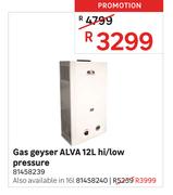 Alva 16L Hi/Low Pressure Gas Geyser