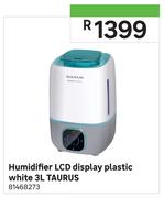 Taurus 3L LCD Display Plastic White Humidifier