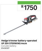 Sterwins 44cm Up 20V Battery Operated Hedge Trimmer