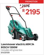 Bosch 1300W Arm 34 Electric Lawnmower