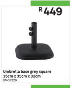 Umbrella Base Grey Square 35cm x 35cm x 32cm
