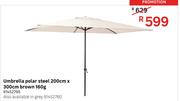 Umbrella 160g Brown Polar Steel 200cm x 300cm 