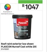 Plascon 20L Nuroof Cool White Exterior Low Sheen Roof Paint