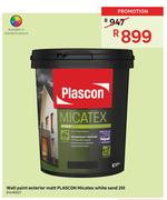 Plascon 20L Micatex White Sand Exterior Matt Wall Paint
