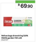 Supa Mama Garden 110L x20 Drawstring Refuse Bags