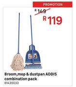 Addis Combination Pack Broom, Mop & Dustpan