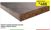 Kitchen Worktop Laminate Concrete L180cm x D60cm x H2.8cm