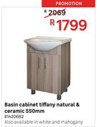 Tiffany Natural & Ceramic 550mm Basin Cabinet