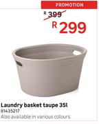 Taupe 35L Laundry Basket