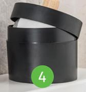 Sensea Scandi Plastic Black Cotton Box