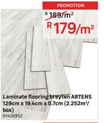 Artens Laminate Flooring Breyten 129cm x 19.4cm x 0.7cm (2.252 Sqm/Box)-Per Sqm