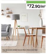 Eco Floor Tile Ceramic Lethabo Ivory-35cm x 35cm (2.45 Sqm/Box)-Per Sqm