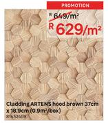 Artens Hood Brown Cladding 37cm x 18.9cm (0.9Sqm/Box)-Per Sqm