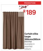 Curtain Silka Taupe-200cm x 280cm