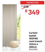 Inspire Curtain Eyelet Rami Trench-140cm x 260cm