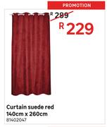 Curtain Suede Red-140cm x 260cm