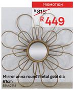 Mirror Anna Round Metal Gold Dia 61cm