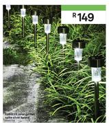 Eurolux Solar Garden Spike Silver 6 Piece