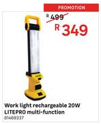 Litepro 20W Multi Function Rechargeable Work Light