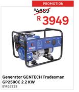 Gentech 2.2KW Tradesman GP2500C Generator