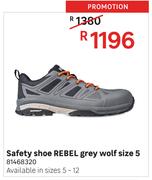 Rebel Grey Wolf Size 5 Safety Shoe