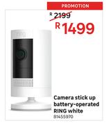 Camera Stick Up Battery Operated Ring White