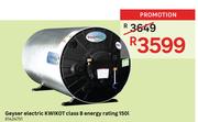 Kwikot Class B Energy Rating 150L Electric Geyser