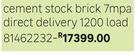 Cement Stock Brick 7MPA Direct Delivery 1200 Laod