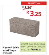 Cement Maxi Brick 7 MPA Direct Dlivery 6120 Load
